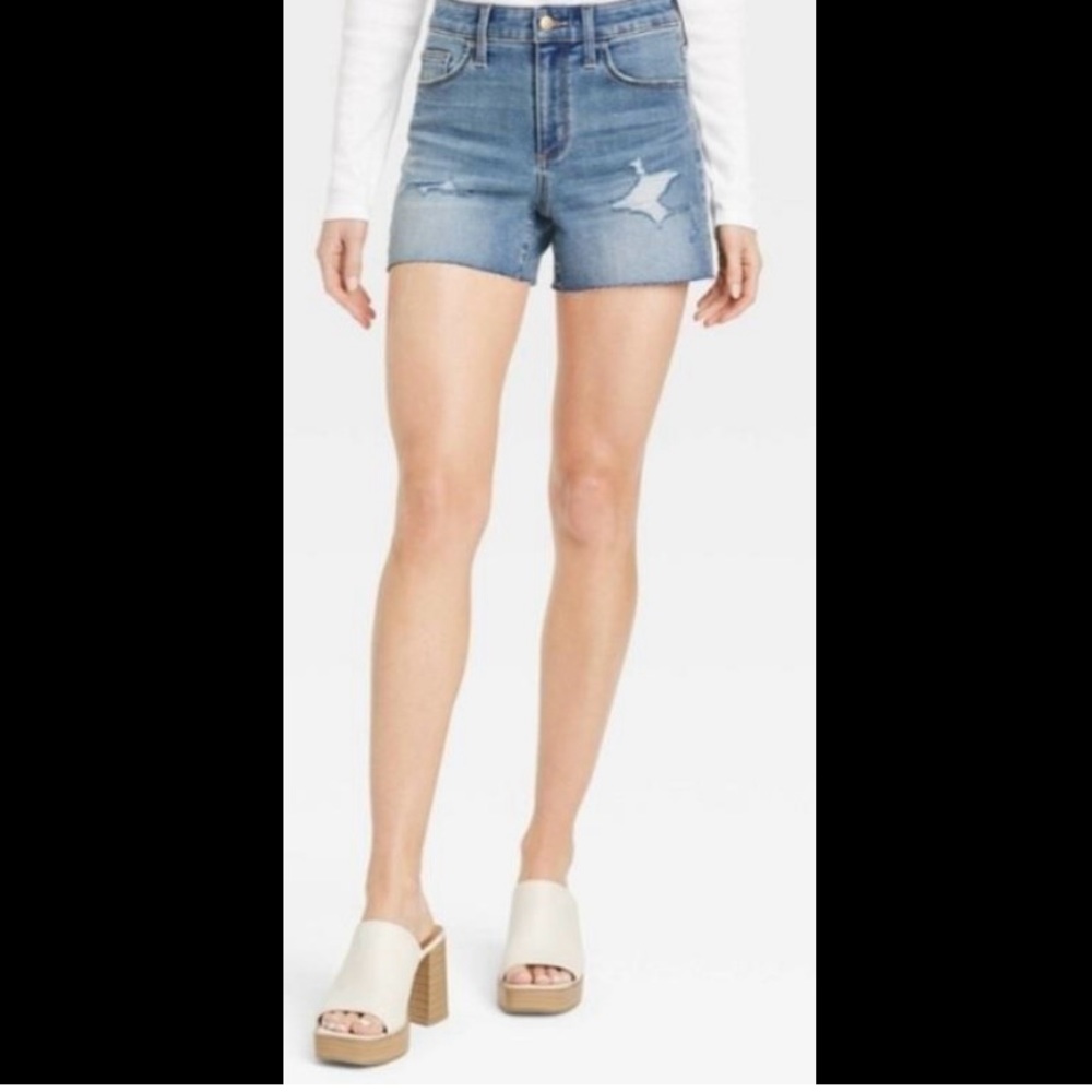 Women’s High-Rise Midi Jean Shorts